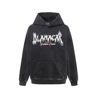 American Retro Heavy Washed Hoodie Design Sense Printed Hoodie