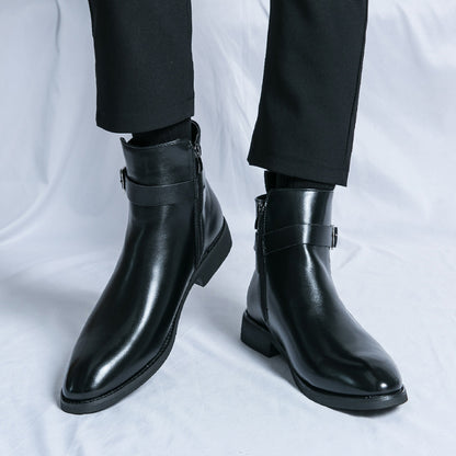 High-top British Fall Winter Men Western Boots Men