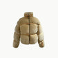 Cream Straps Mohair Fur Jacket
