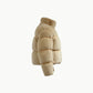 Cream Straps Mohair Fur Jacket