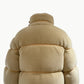 Cream Straps Mohair Fur Jacket