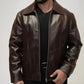 Men’s Coffee Brown Mafia Style Jacket
