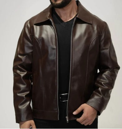 Men’s Coffee Brown Mafia Style Jacket