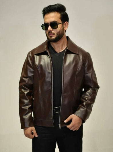 Men’s Coffee Brown Mafia Style Jacket