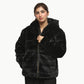 Women Black Mohair Fur Jacket