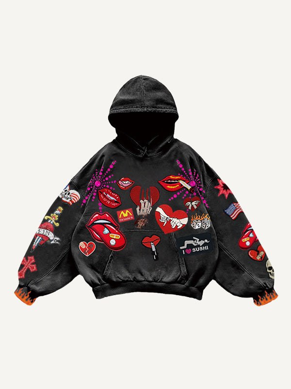 Fashion Casual Printed Polyester Sweater