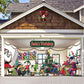 Christmas Background Hanging Cloth Garage Door Patch Holiday Party