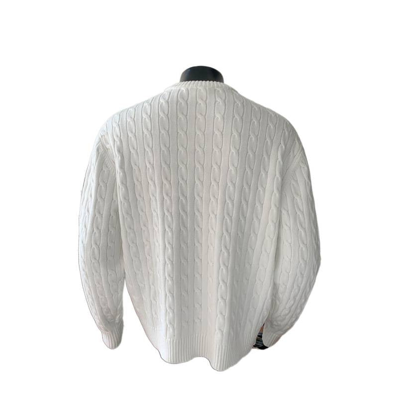 Retro Twist Round Neck Sweater Loose Casual Sweater