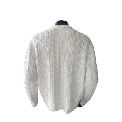 Retro Twist Round Neck Sweater Loose Casual Sweater