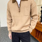 Men's Half Zipper Sweater Loose Polo Collar Sweater