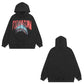American Fashion Brand Washed Old Shark Printed Hoodie Oversize Velvet Padded Thickened Coat