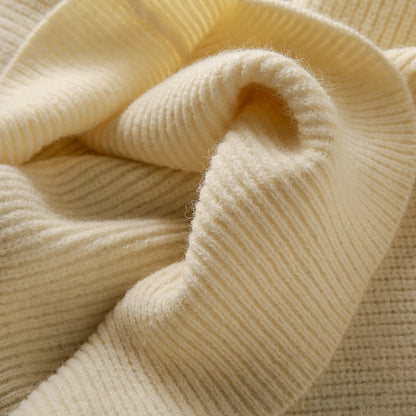 Soft Knit Fabric Men's Half-zip Sweater Solid Color Youth Knitwear