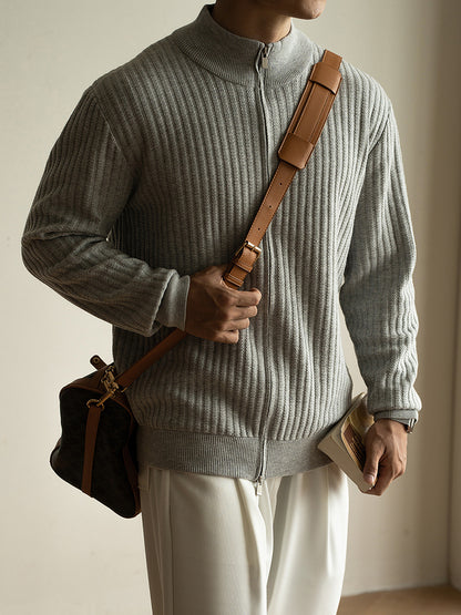 Zipper Cardigan Men's Casual Sweater Coat