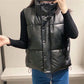 Casual Leather Cotton Vest Jacket
