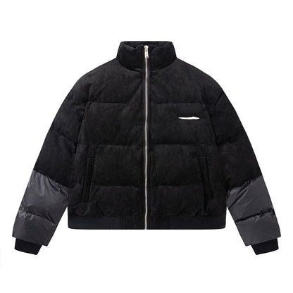 Suede Stitching Warm Cotton Jacket Men's And Women's Coats