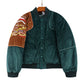 Embroidered Velvet Baseball Jacket Cotton Coat