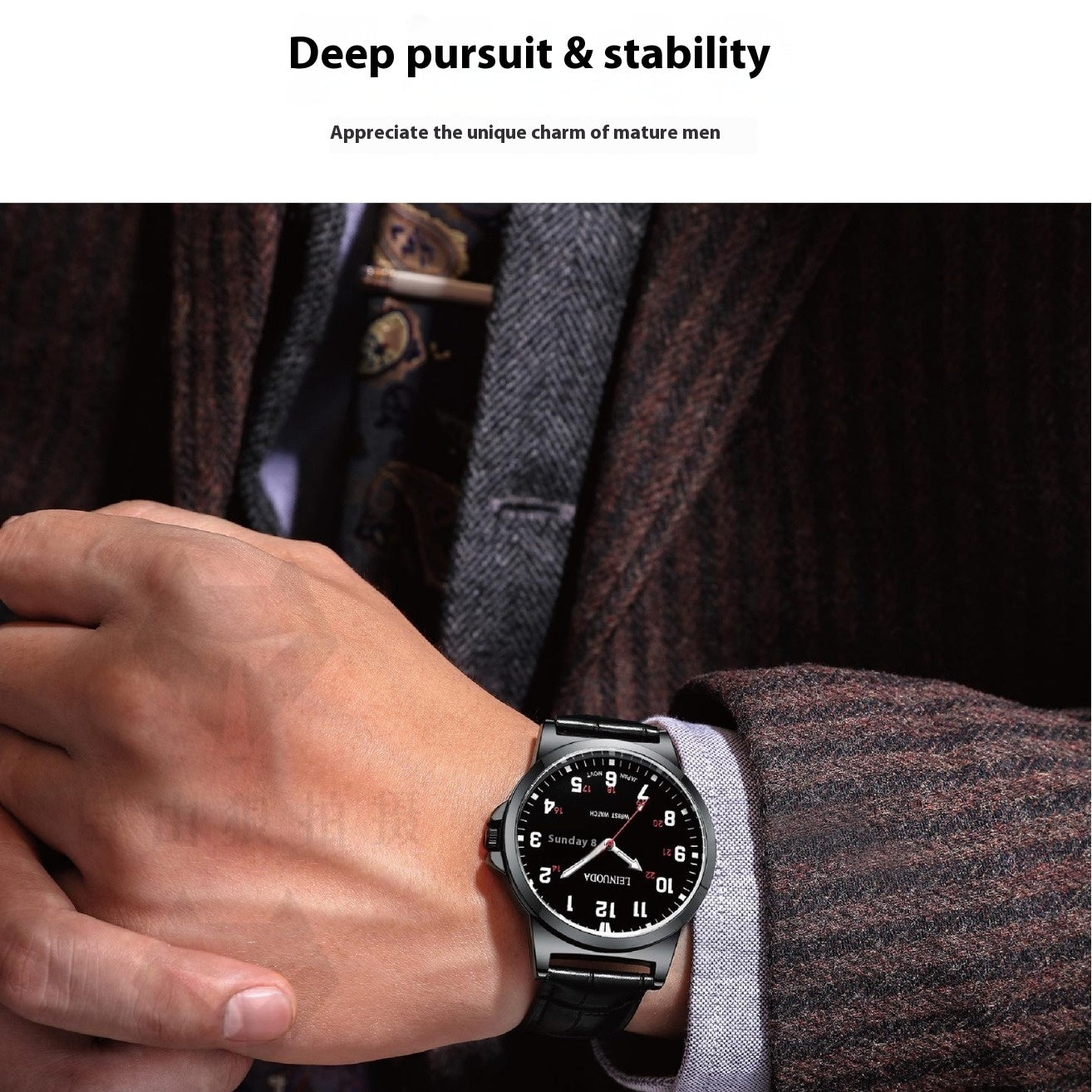 Numbers Surface Waterproof Quartz Simple Men's Watch