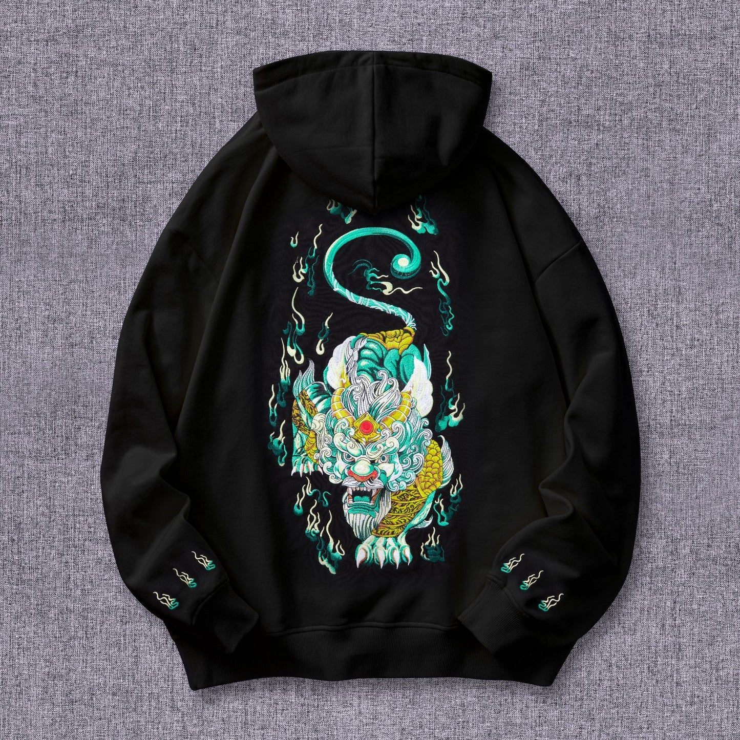 Men's Fashion Casual Heavy Industry Embroidered Hoodie