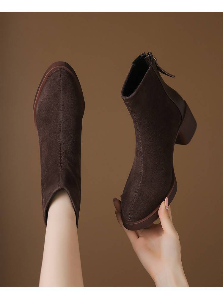 Fashion Personality Suede Booties Women