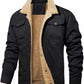 Autumn And Winter New Men's Jacket Hooded Fleece-lined Mid-length Overalls