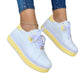 Women's Platform Platform Large Floral Casual Sneakers