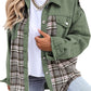 Denim Jacket Long Sleeve Plaid Button Down Shirt