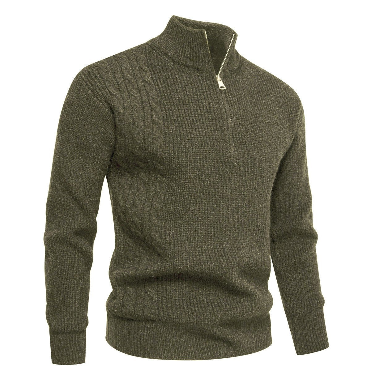 Autumn And Winter Men's Half - zip Pullover Sweater - Babazayed