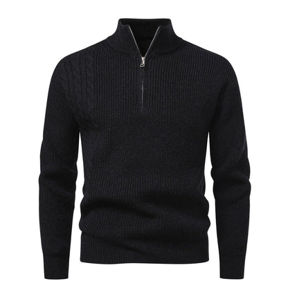Autumn And Winter Men's Half - zip Pullover Sweater - Babazayed
