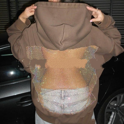 Women's Hooded Sportswear Casual Long Sleeved Shirt