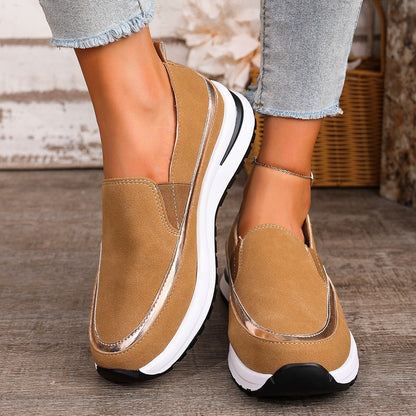 Autumn And Winter New Platform Soft Leather Soft Bottom Women's Shoes