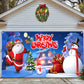 Christmas Background Hanging Cloth Garage Door Patch Holiday Party