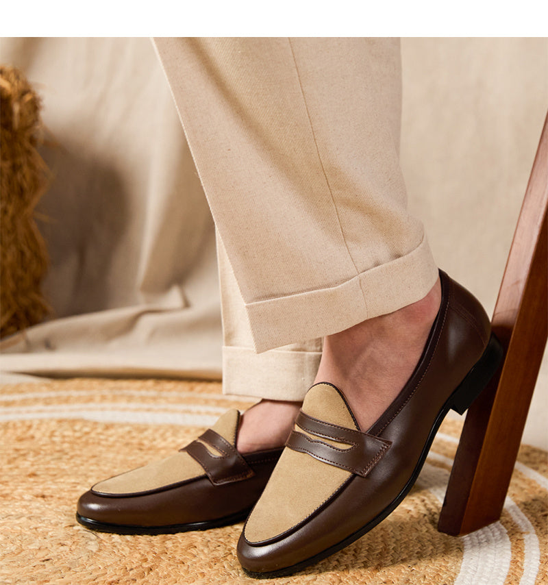 Loafers Belgium Champagne British Style Casual