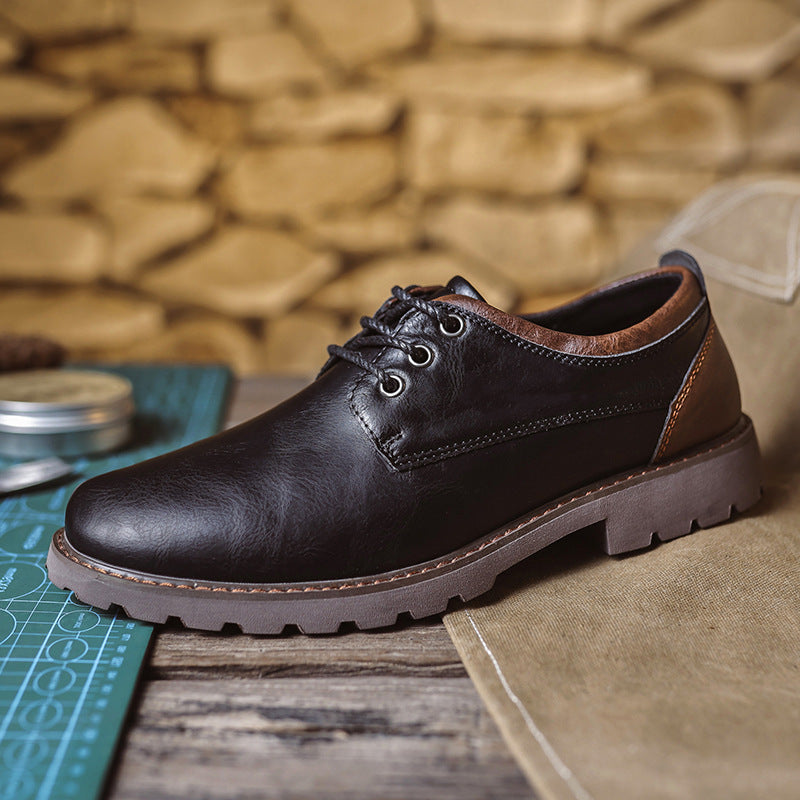British Style Retro Casual Leather Shoes Men's Casual