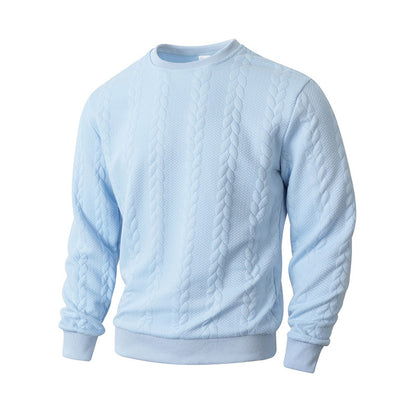 Men's Versatile Solid-color Crewneck Pullover Hoodie