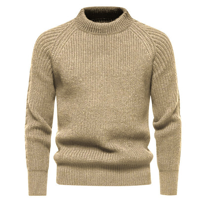 Men's Solid Color Round Neck Sweater