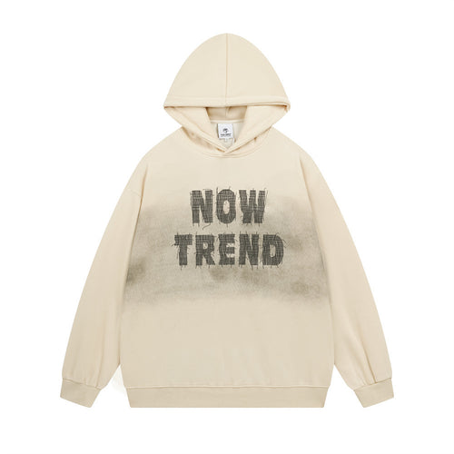 Inkjet Letters Embroidered Brushed Sweatshirt Heavy