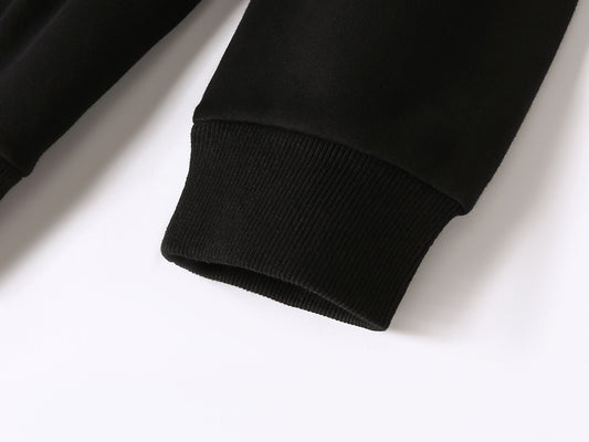 Embroidered Top Men's Casual Ethnic Style Pullover Round Neck Cotton Plus Velvet Sweatshirt