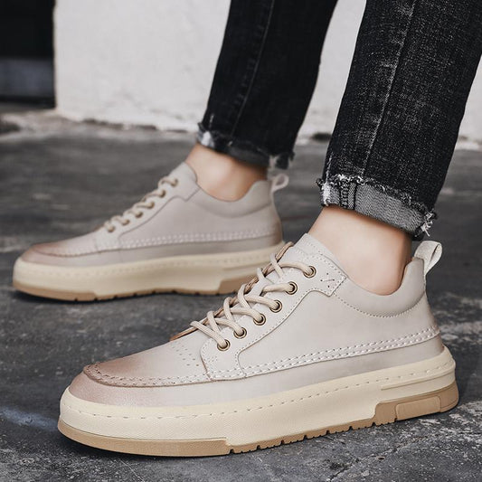 First Layer Cowhide Comfortable Fashion Men's Casual Shoes Sneaker