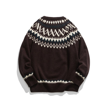 Autumn Winter Japanese Round Neck College Style Loose Sweater
