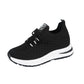 Plus Size Fashion Platform Flat Pumps Women's Casual Lace Up Mesh Sneaker