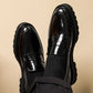 Handmade Slip-on Thick Bottom Increased By Business Casual Leather Shoes