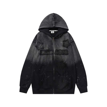 Men's Loose Casual Printed Hooded Sweatshirt