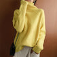 Loose High Collar Warm Sweater Solid Color Knitted Women