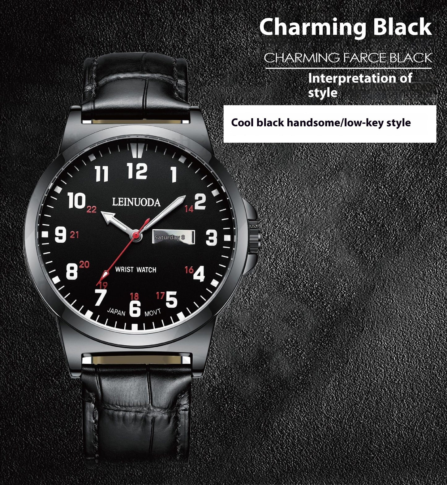 Numbers Surface Waterproof Quartz Simple Men's Watch