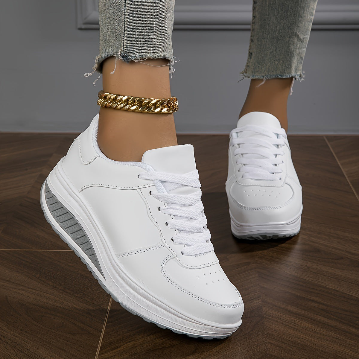 Casual Comfortable Low Top Platform Sneakers