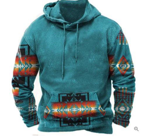 Viking Myth Digital Printing Men's Street Trend Hoodie
