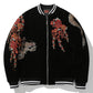 Men's Dragon Embroidered Baseball Collar Jacket