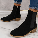 British Style Plus Size Thin Mid-calf Length Boots
