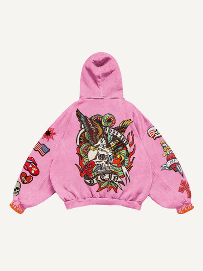 Fashion Casual Printed Polyester Sweater