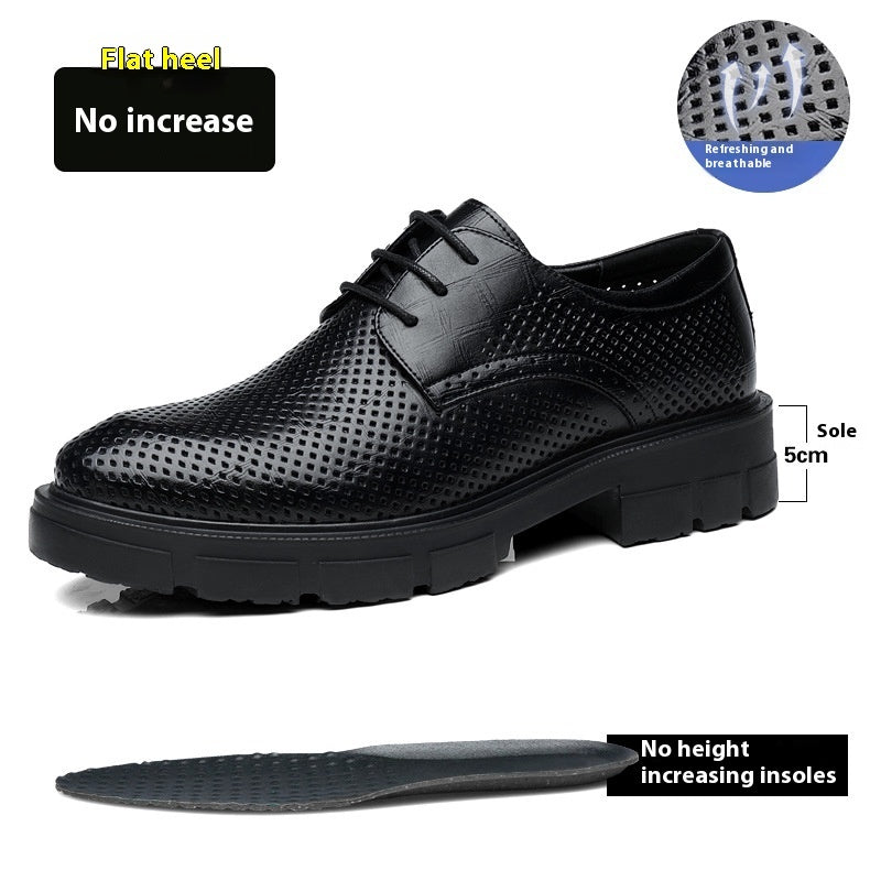 Men's Height Increasing Leather Shoes 10cm Thick Bottom Business Formal Wear